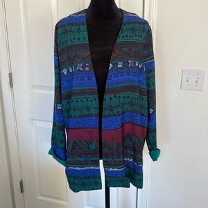 Leslie Belle tropical 80s retro blazer.